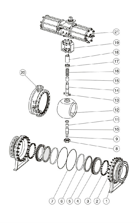 GB標準固定式氣動球閥 GB標準固定式氣動球閥